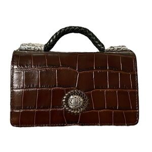 NEW Brighton Richmond Mini Organizer Black/Brown w/ Crossbody Strap